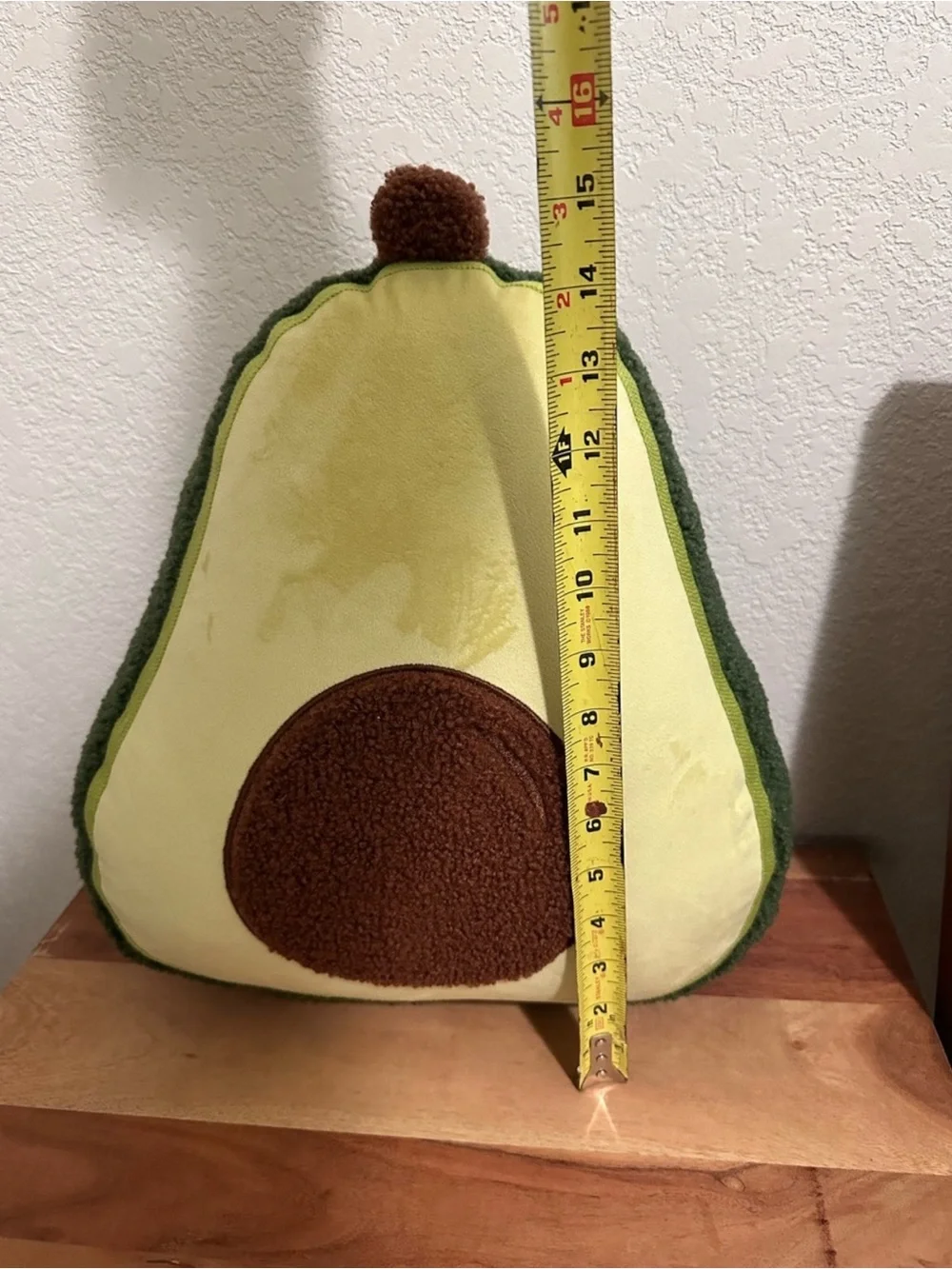 Green Brown Plush Avocado Decor Decorative Plushie Throw Accent Pillow